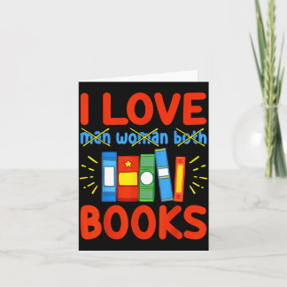 I Love Books Funny Aroace Reader Book Lover Gift Card