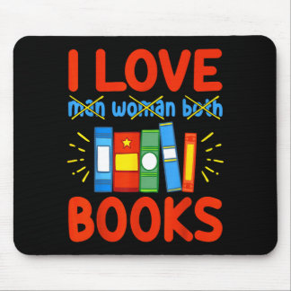 I Love Books Funny Aroace Reader Book Lover Gift Mouse Pad