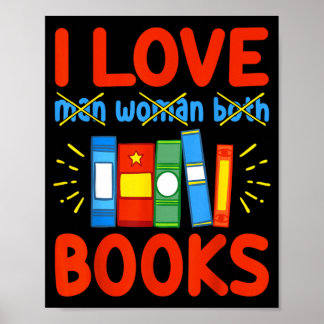 I Love Books Funny Aroace Reader Book Lover Gift Poster