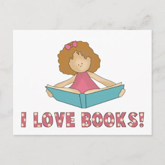 I Love Books! Postcard