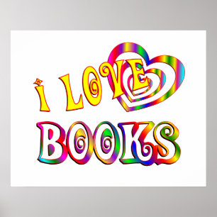 I Love Books Poster