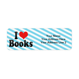 I Love Books Return Address Label