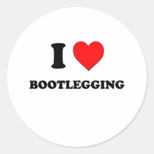 I Love Bootlegging Classic Round Sticker