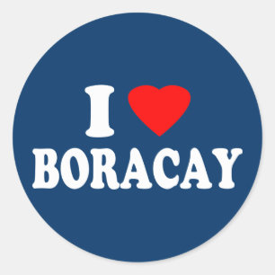 I Love Boracay Classic Round Sticker