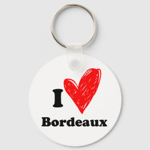 I love Bordeaux Key Ring