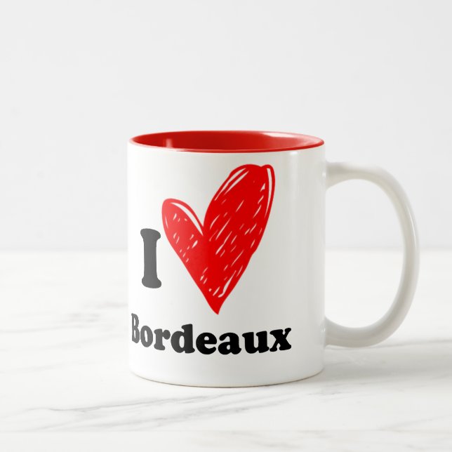 I love Bordeaux Two-Tone Coffee Mug (Right)