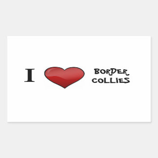I Love Border Collies stickers