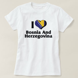 I Love Bosnia & Herzegovina Flag T-Shirt