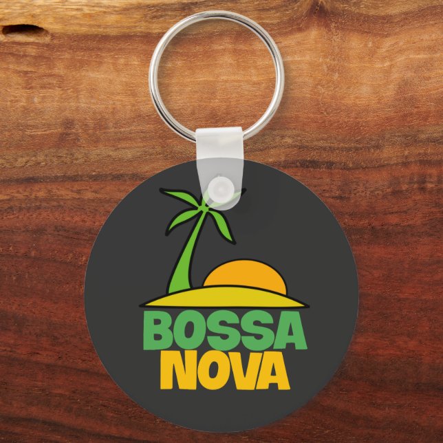 I love Bossa Nova gift for brazillian music lovers Key Ring (Front)