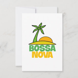 I love Bossa Nova gift for brazillian music lovers Thank You Card