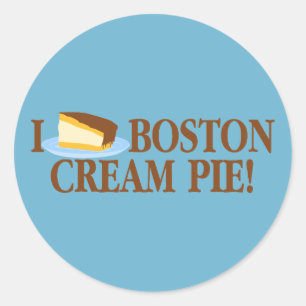 I Love Boston Cream Pie Classic Round Sticker