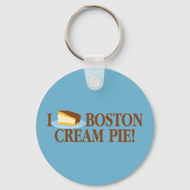 I Love Boston Cream Pie Key Ring (Front)
