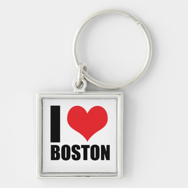 I love Boston Key Ring (Front)