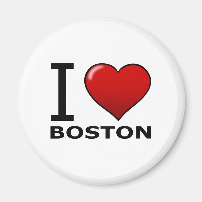 I LOVE BOSTON,MA - MASSACHUSETTS MAGNET (Front)