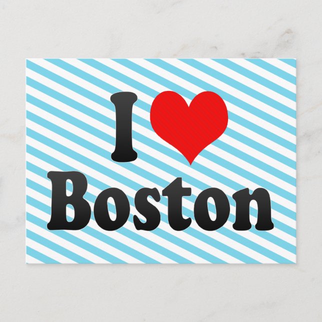 I love Boston Postcard (Front)