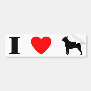 I Love Boston Terriers Bumper Sticker