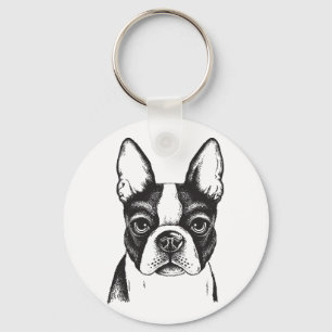 I love Boston Terriers Key Ring