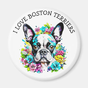 I Love Boston Terriers Magnet