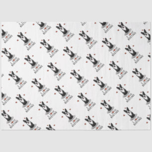 I Love Bostons Boston Terriers (black & white) Tissue Paper