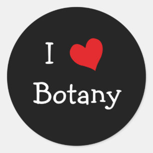 I Love Botany Classic Round Sticker