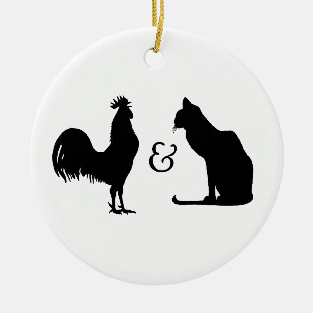 I love both ceramic ornament (Front)