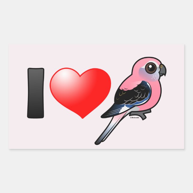 I Love Bourkies Rectangular Sticker (Front)