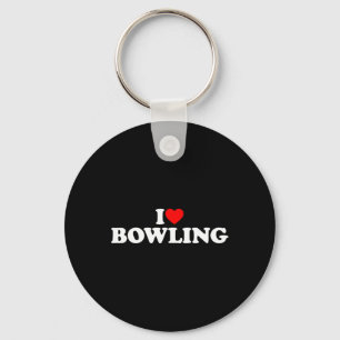 I Love Bowling Key Ring