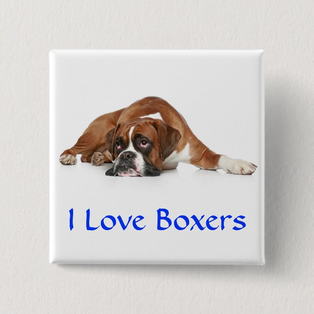 I Love Boxers Pin (Front)
