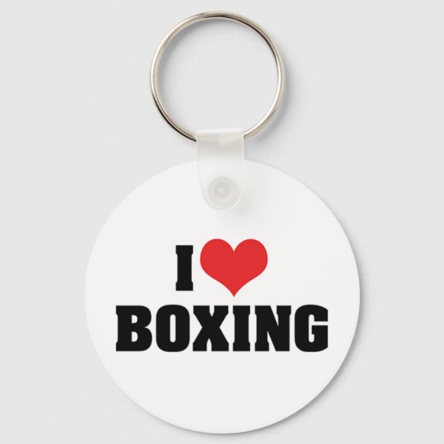 I Love Boxing Keychain (Front)