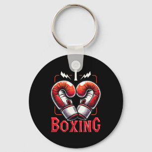 I Love Boxing Red Boxing Gloves Heartshape Love Bo Key Ring