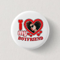I Love Boyfriend Girlfriend Bubbly Heart Photo