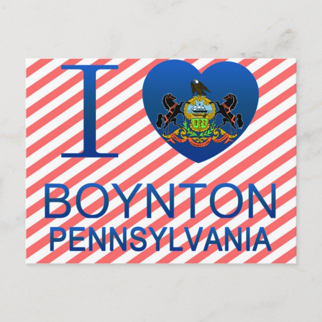 I Love Boynton, PA Postcard (Front)