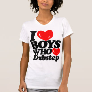 I Love Boys Who Love Dubstep (black/red) T-Shirt