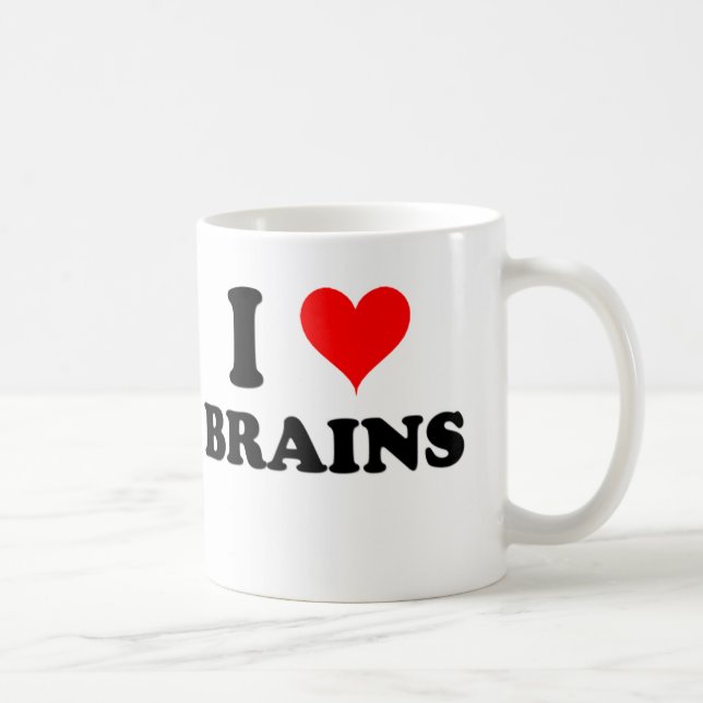 I Love Brains Coffee Mug (Right)