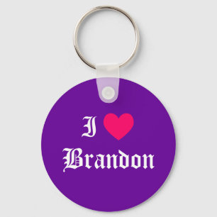 I Love Brandon Key Ring