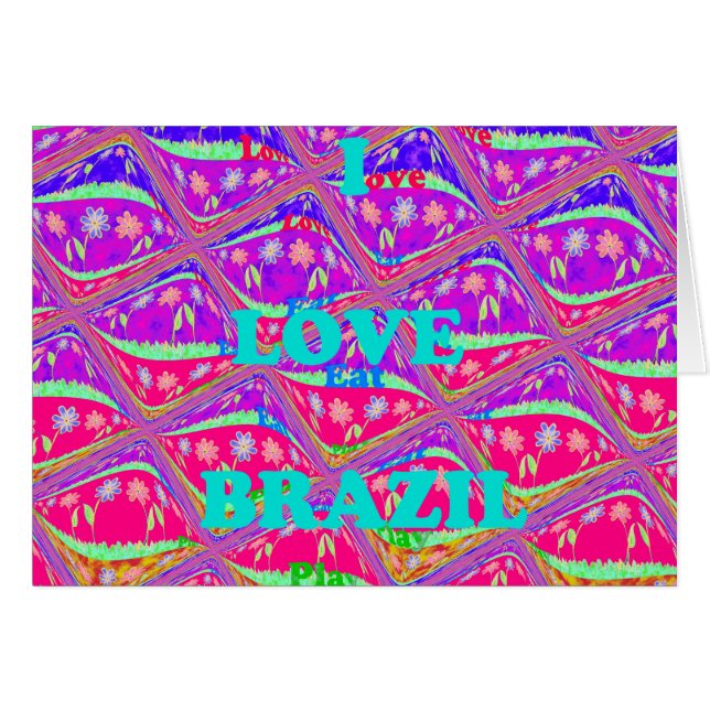 I love Brasil. Beautiful Samba traditional colours (Front Horizontal)