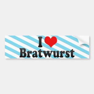 I Love Bratwurst Bumper Sticker