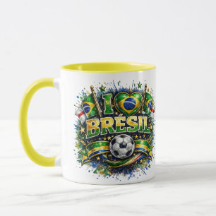 I love Brazil 2026 Soccer Fan Mug