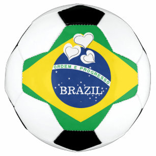 I love Brazil - Brazilian Flag Soccer Ball