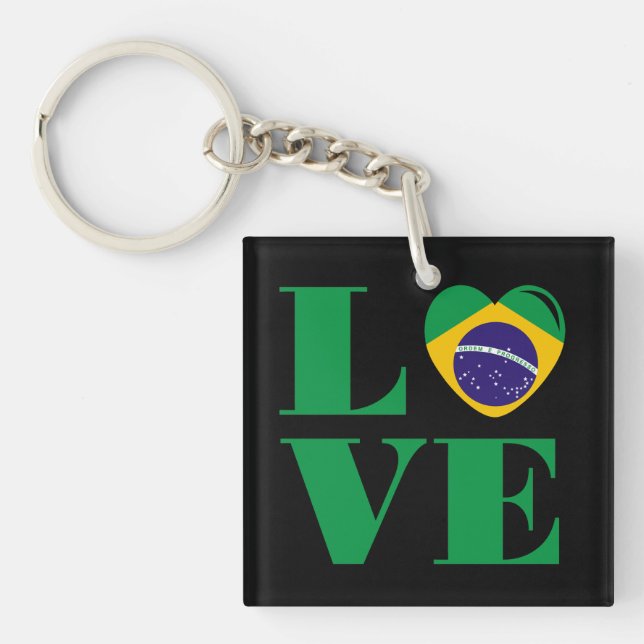 I love Brazil Key Ring (Front)