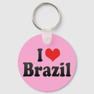 I Love Brazil Key Ring