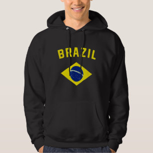 I Love Brazil Minimalist Brazilian Flag 1 Hoodie