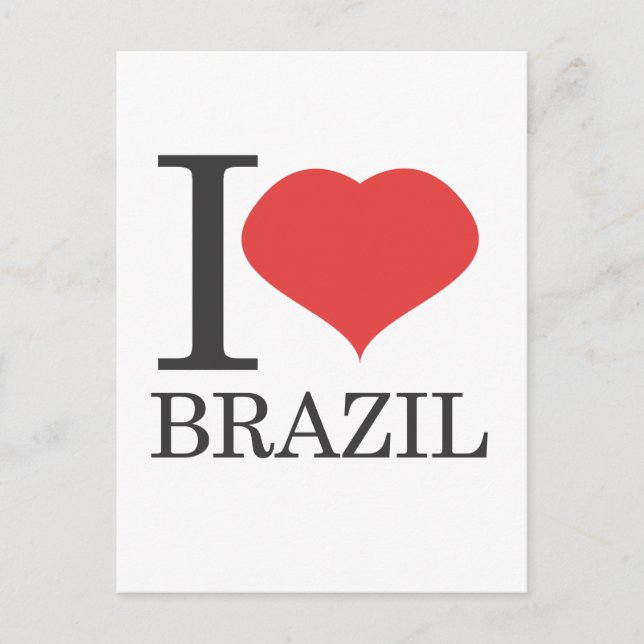 i love brazil postcard (Front)