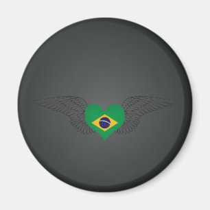 I Love Brazil -wings Magnet