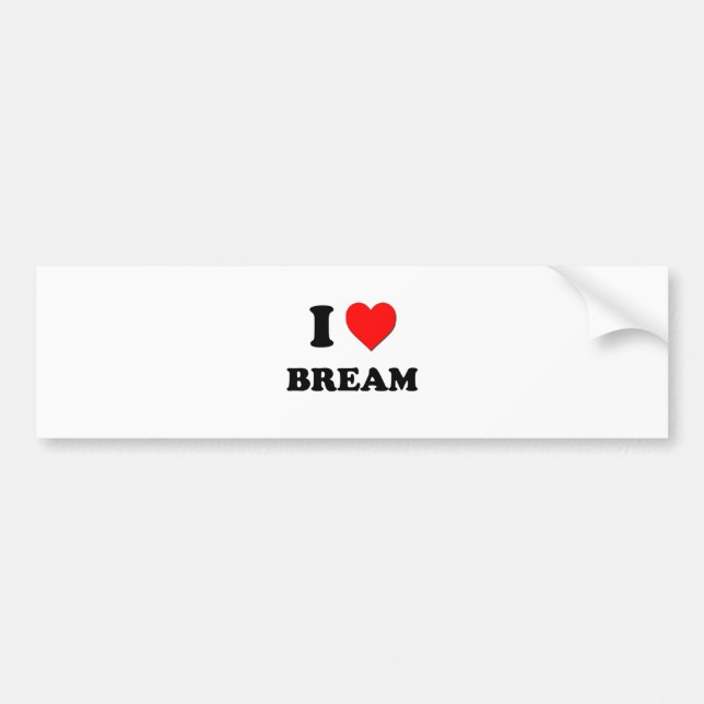 I Love Bream ( Food ) Bumper Sticker (Front)