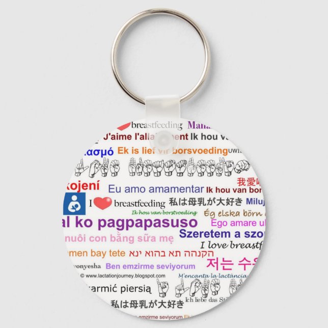 I love Breastfeeding Multi Language Key Ring (Front)