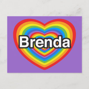 I love Brenda. I love you Brenda. Heart Postcard