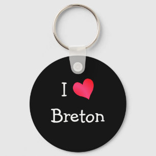 I Love Breton Key Ring