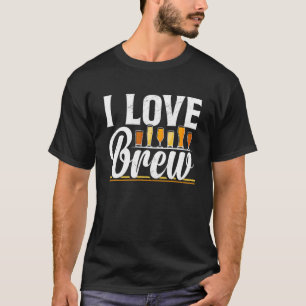 I Love Brew Valentine's Day Brewing Hobbyist Beer T-Shirt