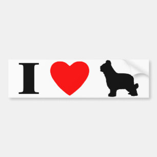 I Love Briards Bumper Sticker